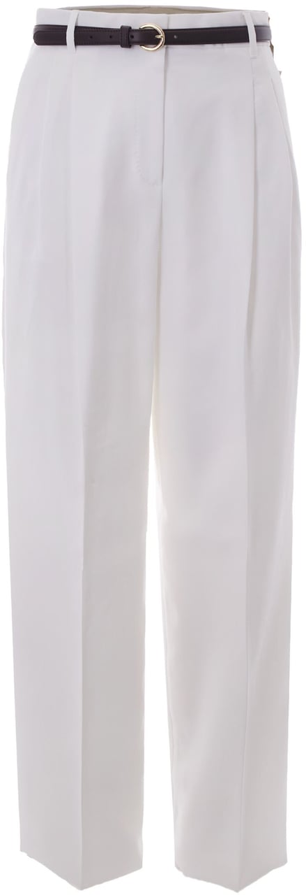 Max Mara Trousers Bianco Wit