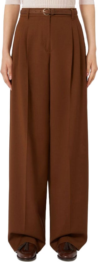 Max Mara Trousers Cioccolato Bruin