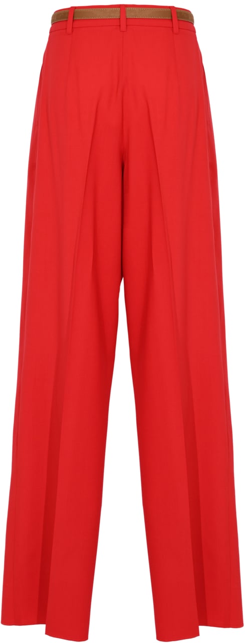 Max Mara Trousers Red Rood