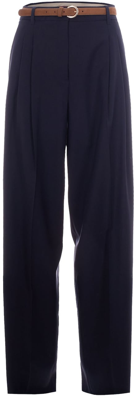 Max Mara Trousers Blue Blauw