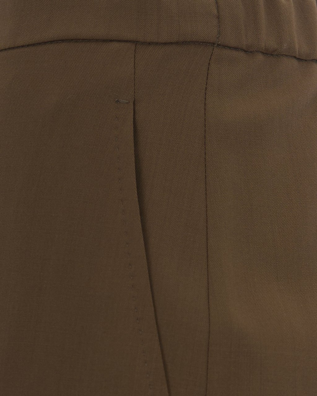 Max Mara Trousers Verde Kaki Donkergroen