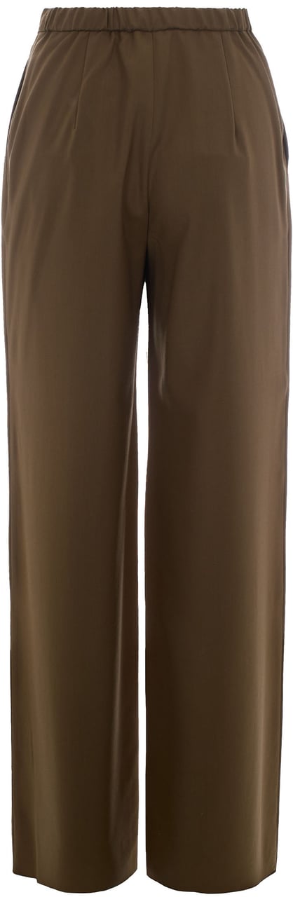 Max Mara Trousers Verde Kaki Donkergroen