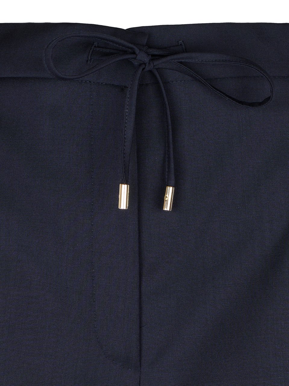 Max Mara Wide-Leg Trousers in Flowing Blue Fabric Zwart