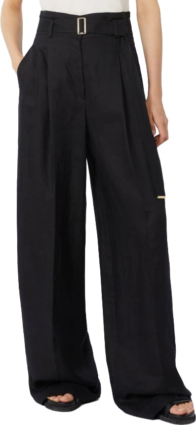 Max Mara Trousers Nero Zwart