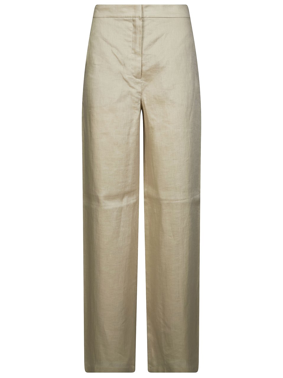 Max Mara Msttapioca High Waisted Linen Trousers Neutraal