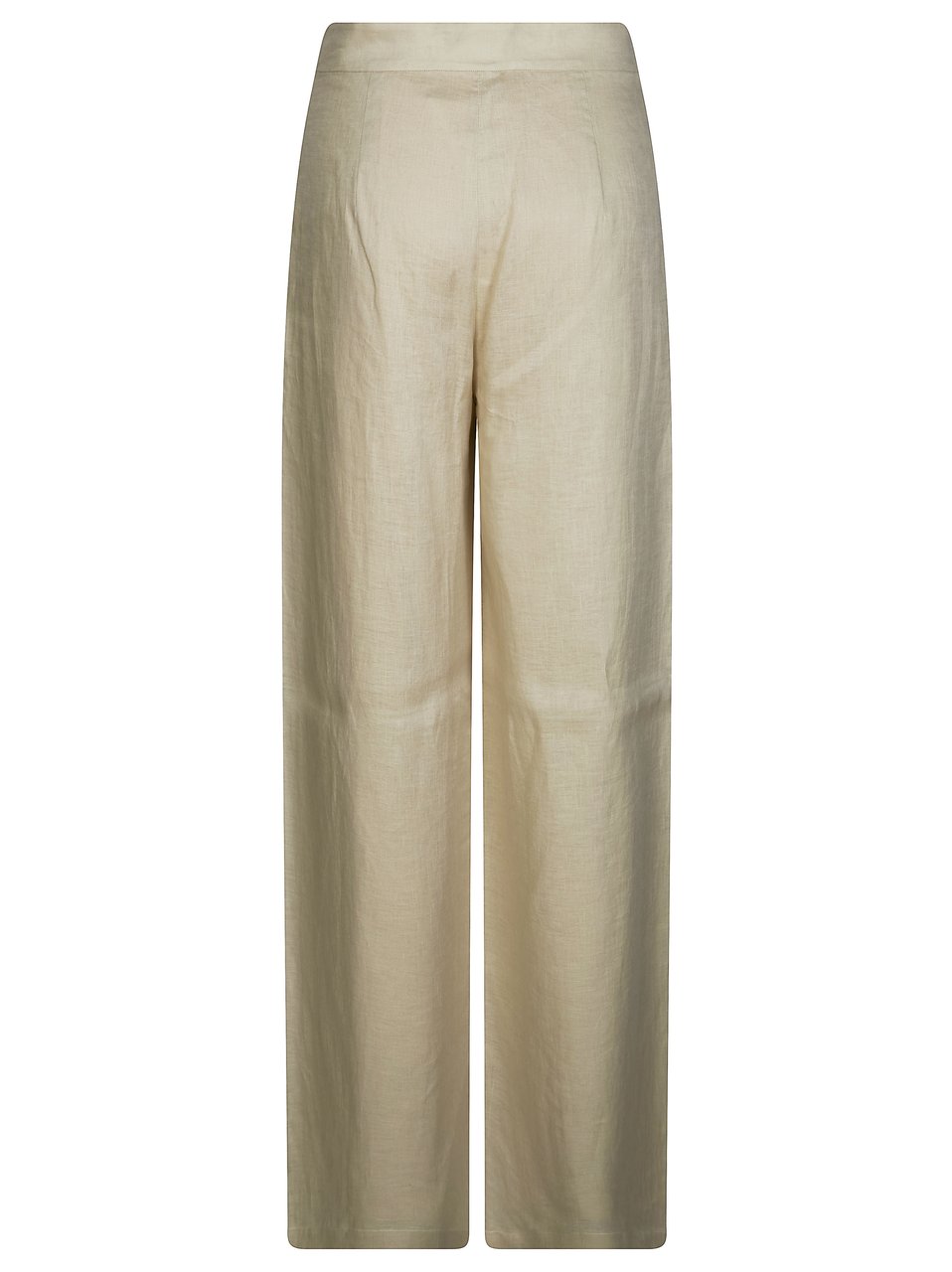 Max Mara Msttapioca High Waisted Linen Trousers Neutraal