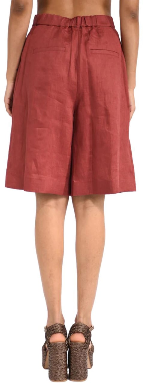 Max Mara Shorts Mattone Rosso Maroon