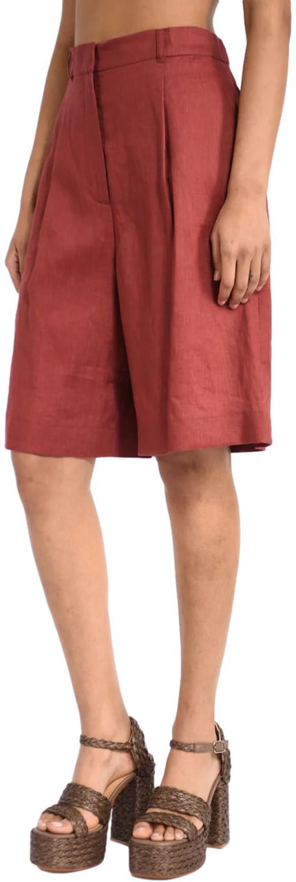 Max Mara Shorts Mattone Rosso Maroon