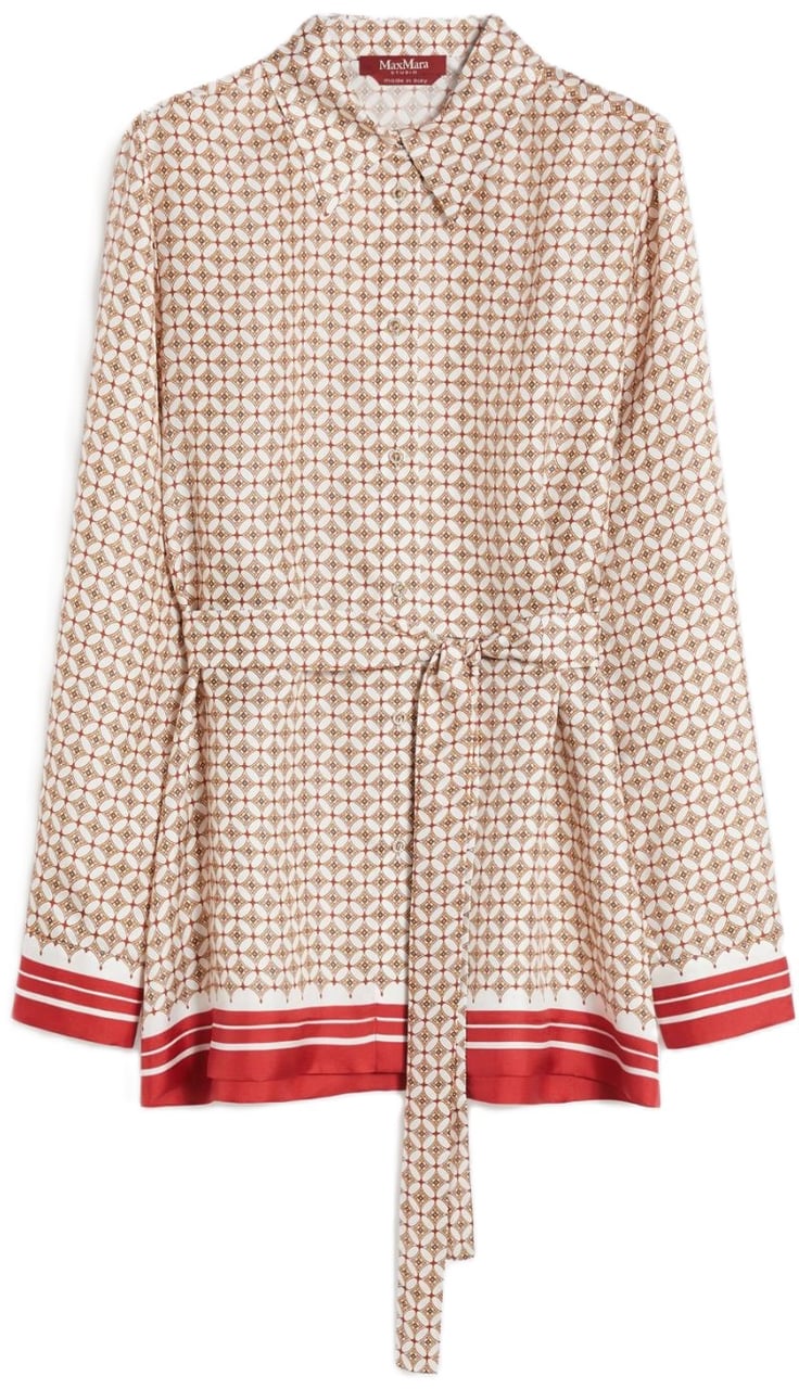 Max Mara Jackets Rosso Dis.Foulard Dis.Riga Wit