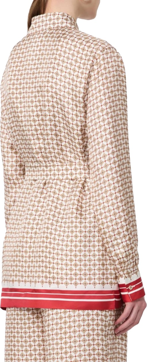 Max Mara Jackets Rosso Dis.Foulard Dis.Riga Wit