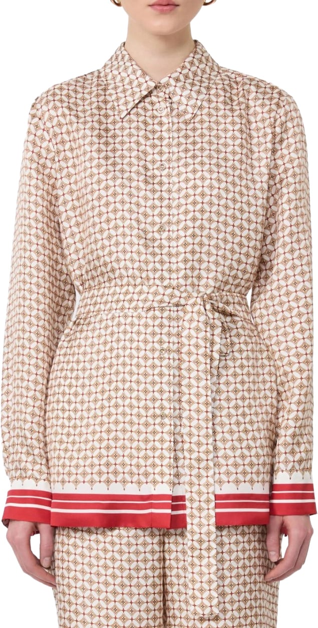 Max Mara Jackets Rosso Dis.Foulard Dis.Riga Wit