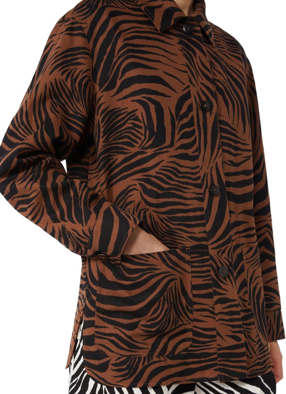 Max Mara Jackets Marrone Dis.Vari Bruin