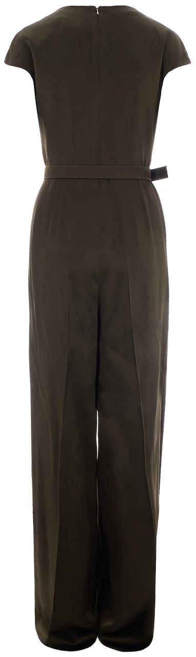 Max Mara Trousers Verde Muschio Donkergroen