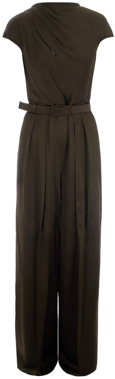 Max Mara Trousers Verde Muschio Donkergroen