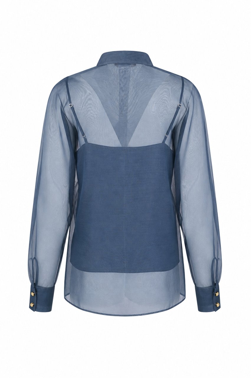 Max Mara Shirts Avion Blue Blauw