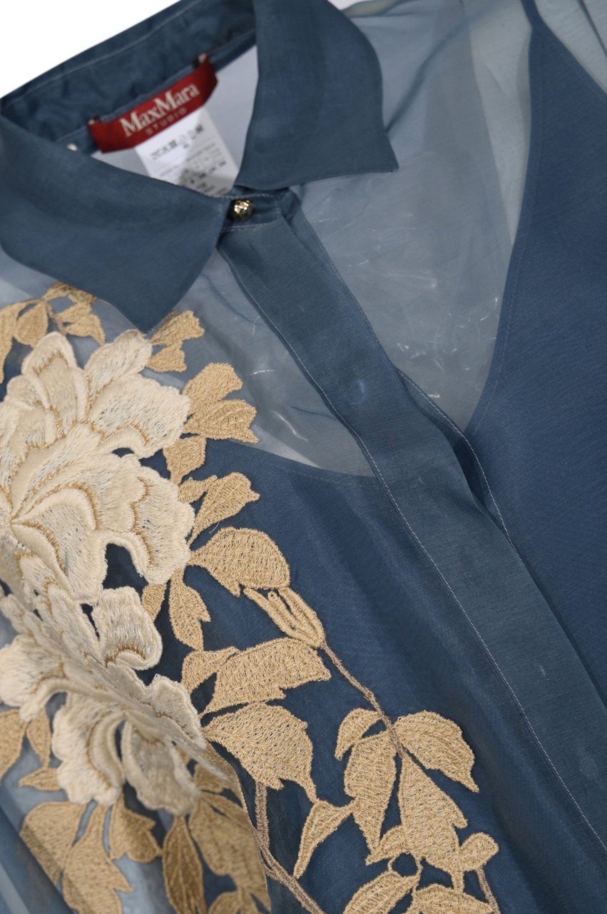 Max Mara Shirts Avion Blue Blauw