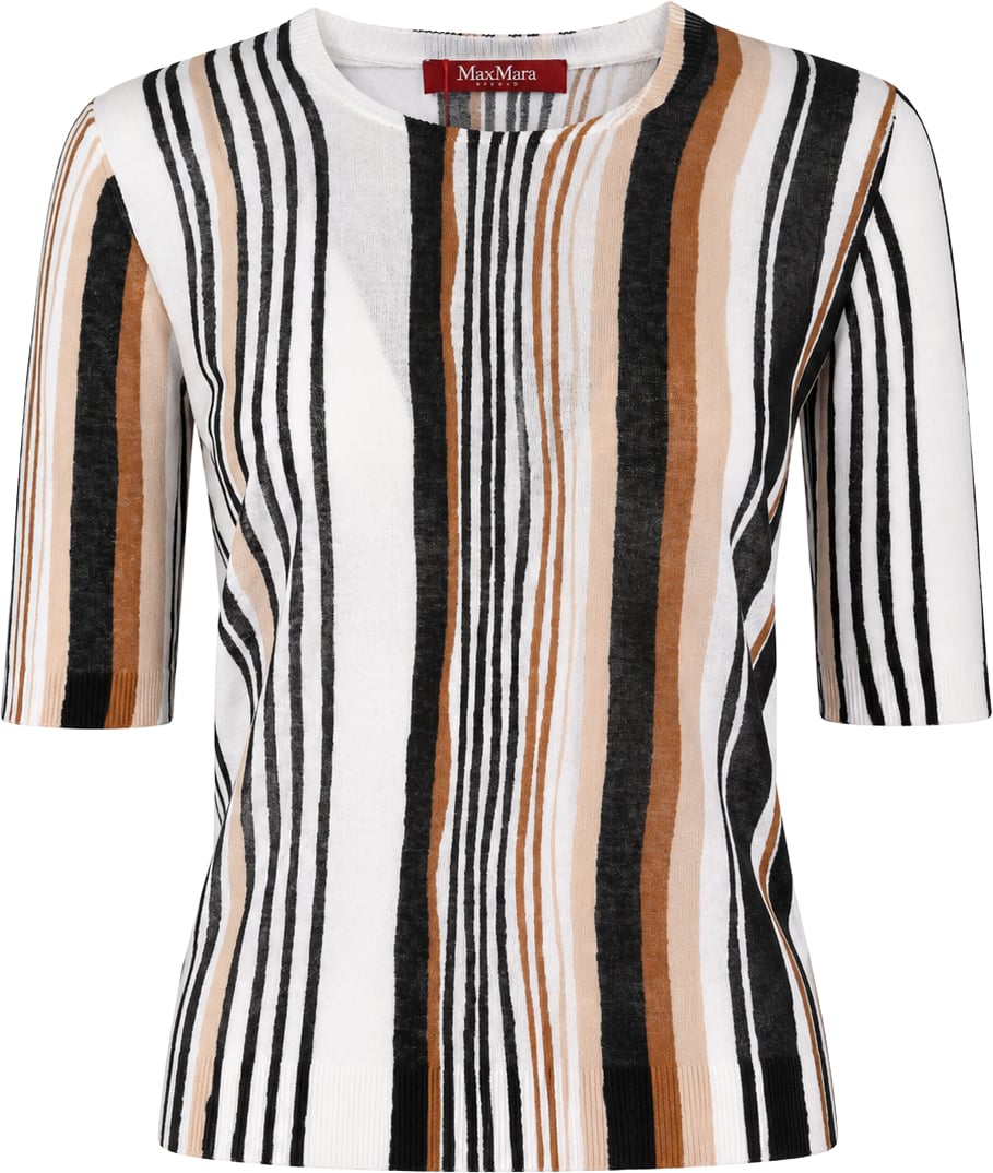 Max Mara Sweaters Bianco/Marrone Wit