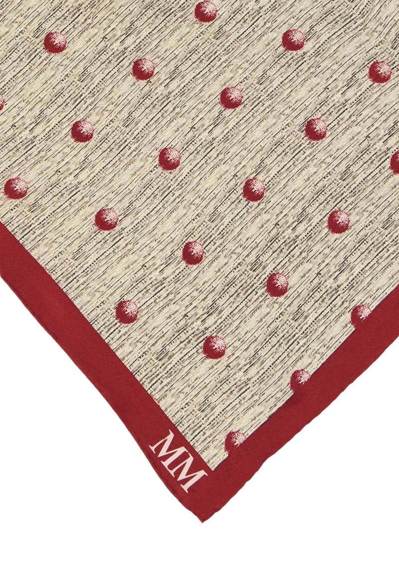 Max Mara Scarfs Sabbia Stampa Pois Beige