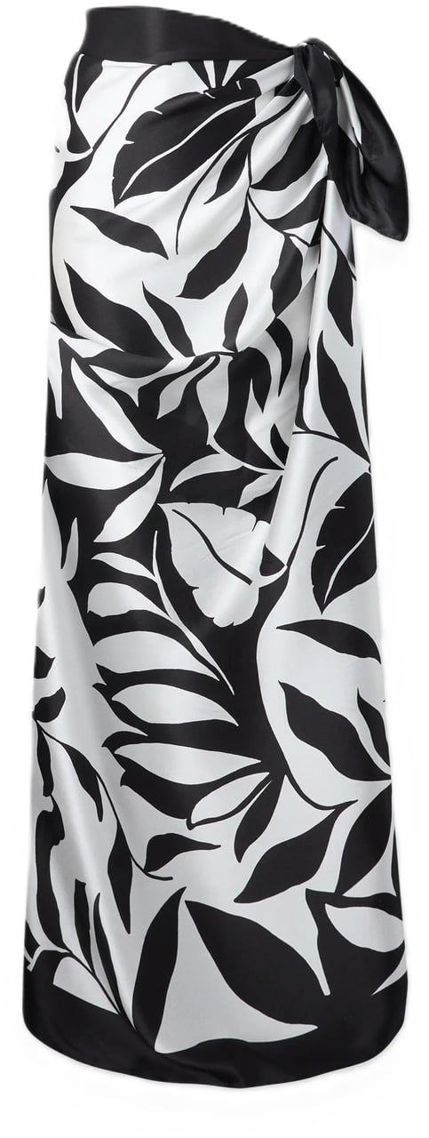 Max Mara Scarfs Nero Stampa Floreale Zwart