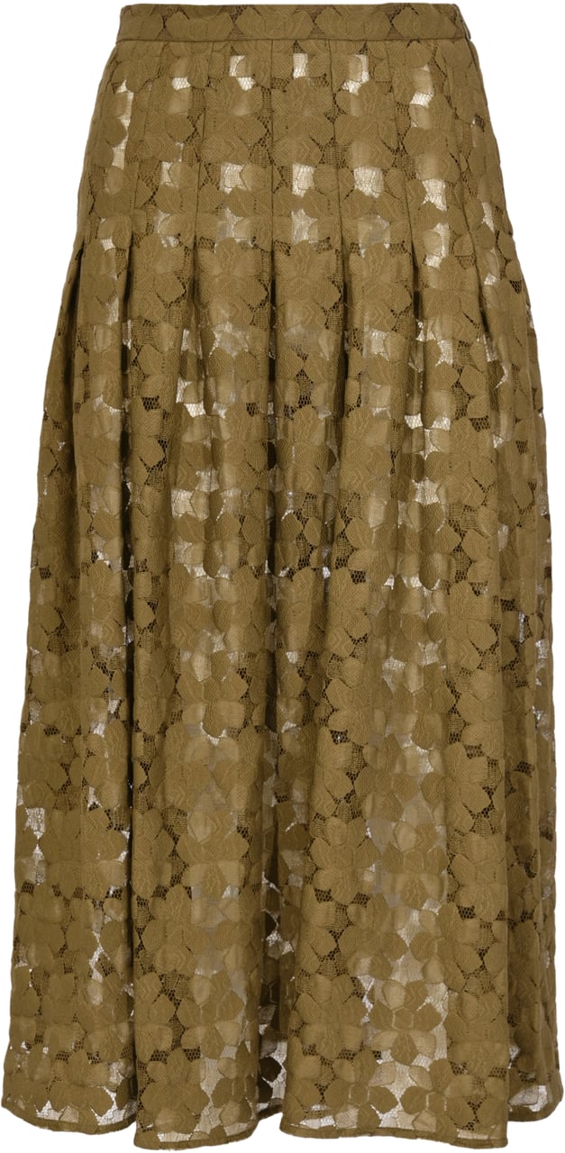 Max Mara Skirts Verde Kaki Groen