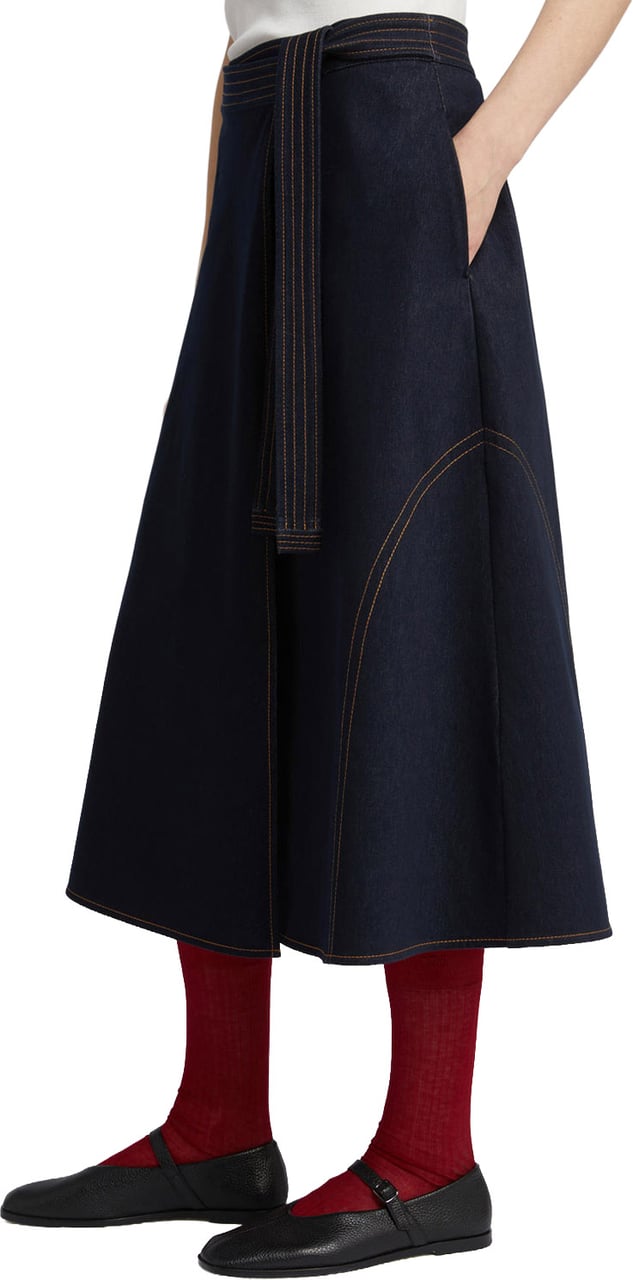 Max Mara Skirts Blu Notte Navy