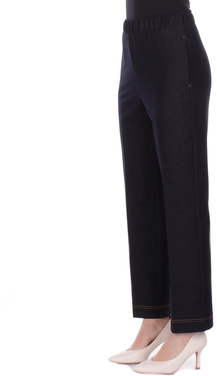 Max Mara Trousers Blue Blauw