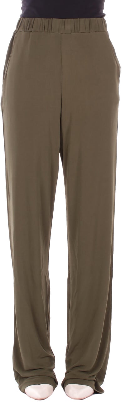Max Mara Trousers Muschio Donkergroen