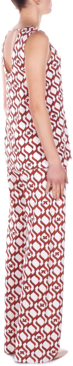 Max Mara Trousers Stampa Maroon
