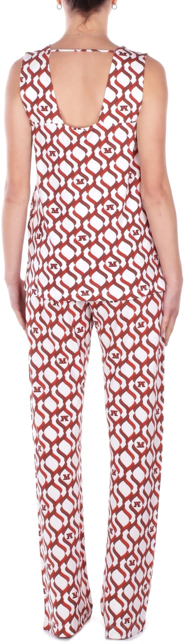 Max Mara Trousers Stampa Maroon