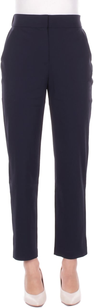 Max Mara Trousers Blu Navy