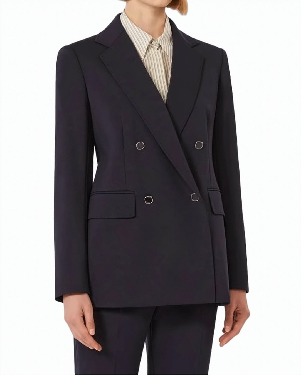 Max Mara Mstriviera Double-Breasted Blazer Zwart