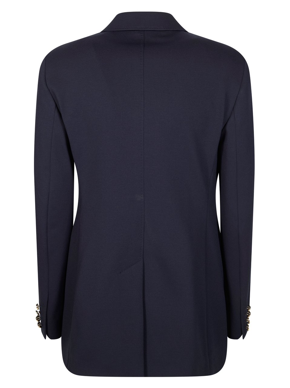 Max Mara Blue Riviera Double Breasted Jersey Jacket Blauw