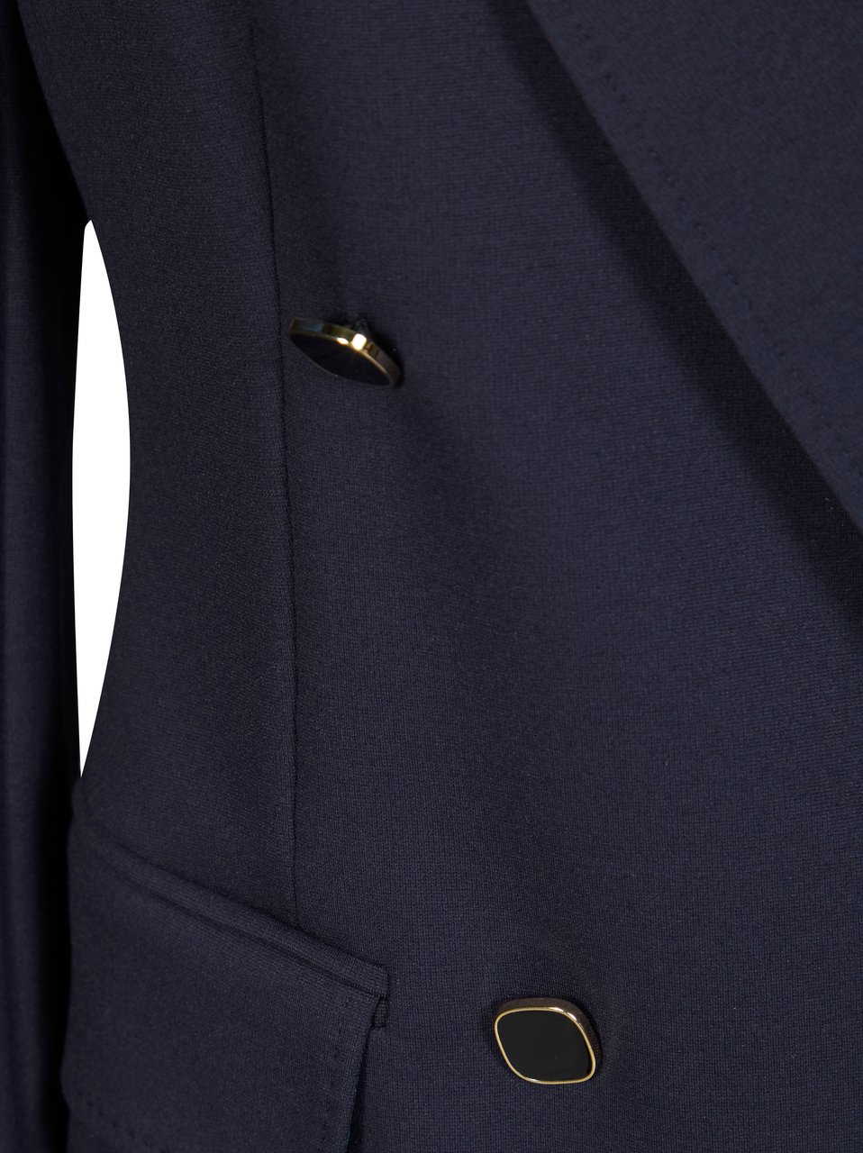 Max Mara Blue Riviera Double Breasted Jersey Jacket Blauw