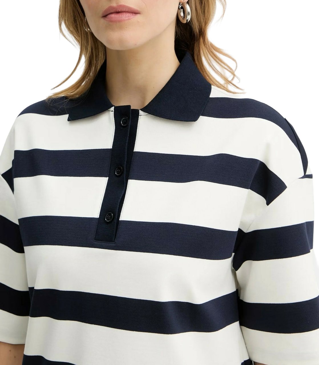 Max Mara T-Shirts And Polos Blu Marino Rigato Divers