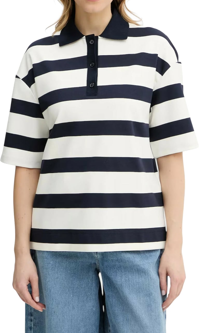 Max Mara T-Shirts And Polos Blu Marino Rigato Divers