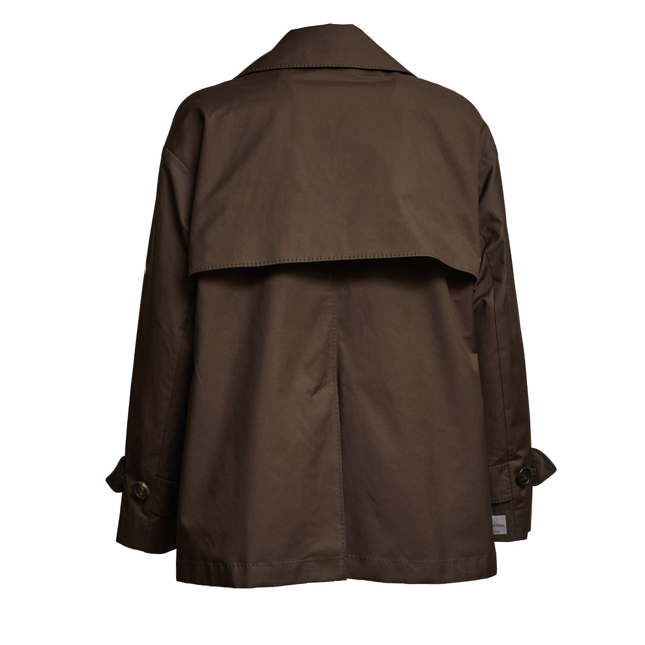 Max Mara Zeno Double Breasted Water Repellent Trench Coat Zwart