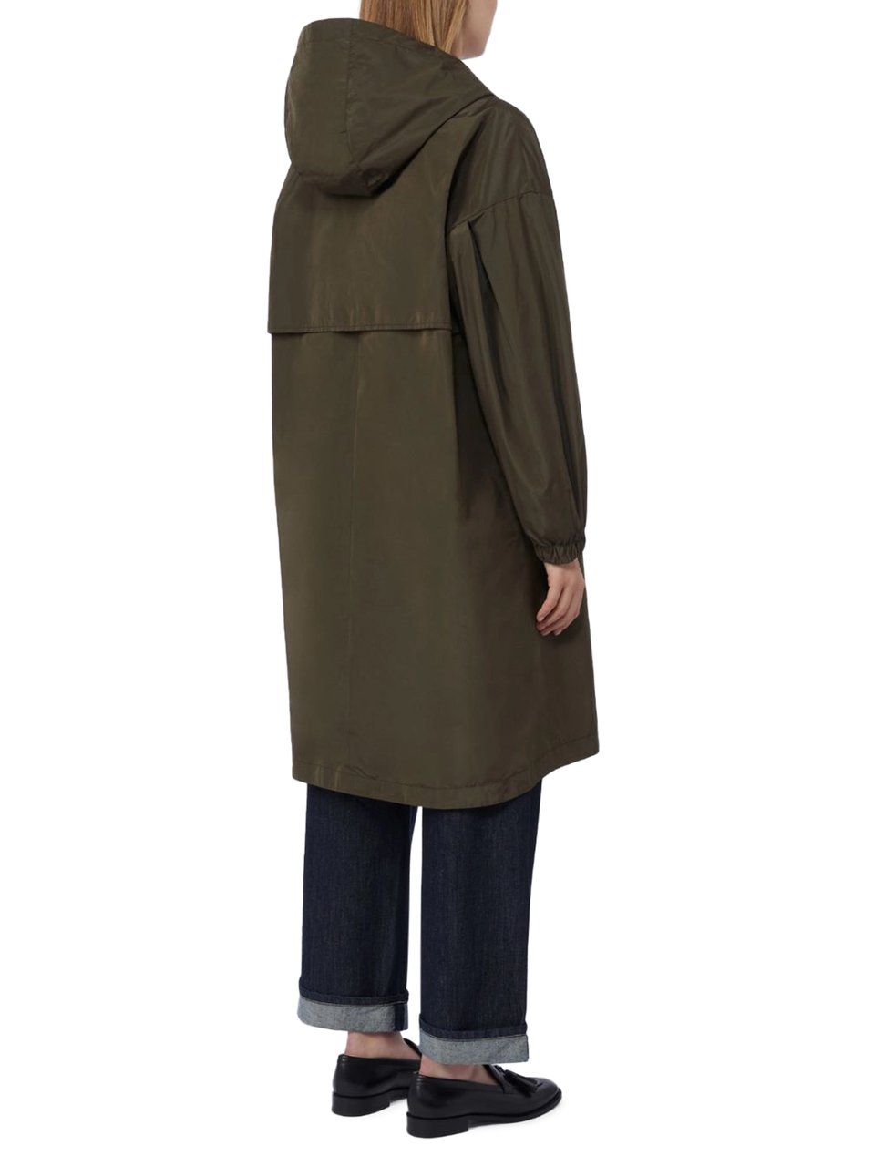 Max Mara Lightweight Waterproof Jacket with Adjustable Hood Groen