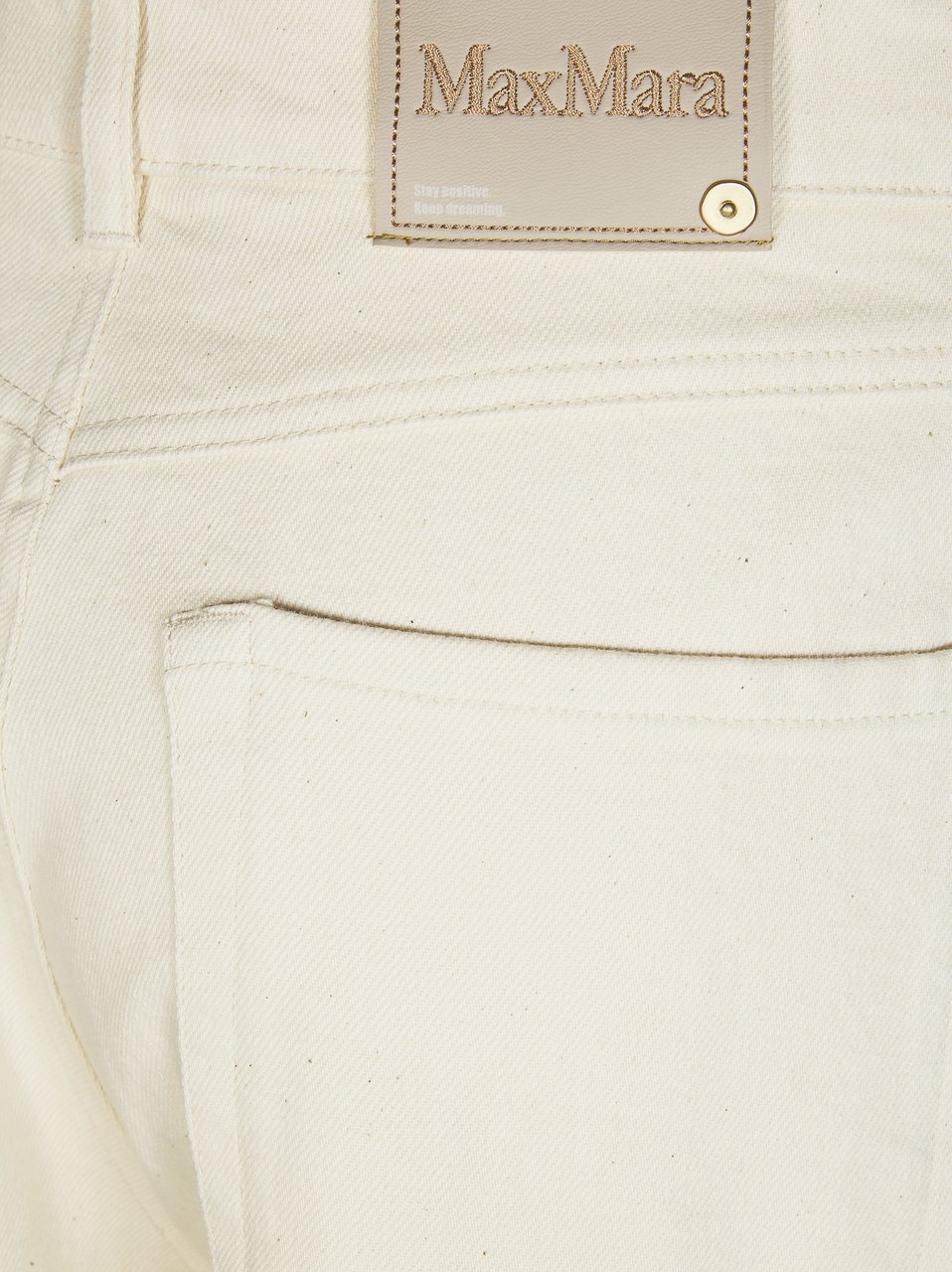 Max Mara Zarina Lightweight Wide-Leg Cropped Jeans Neutraal