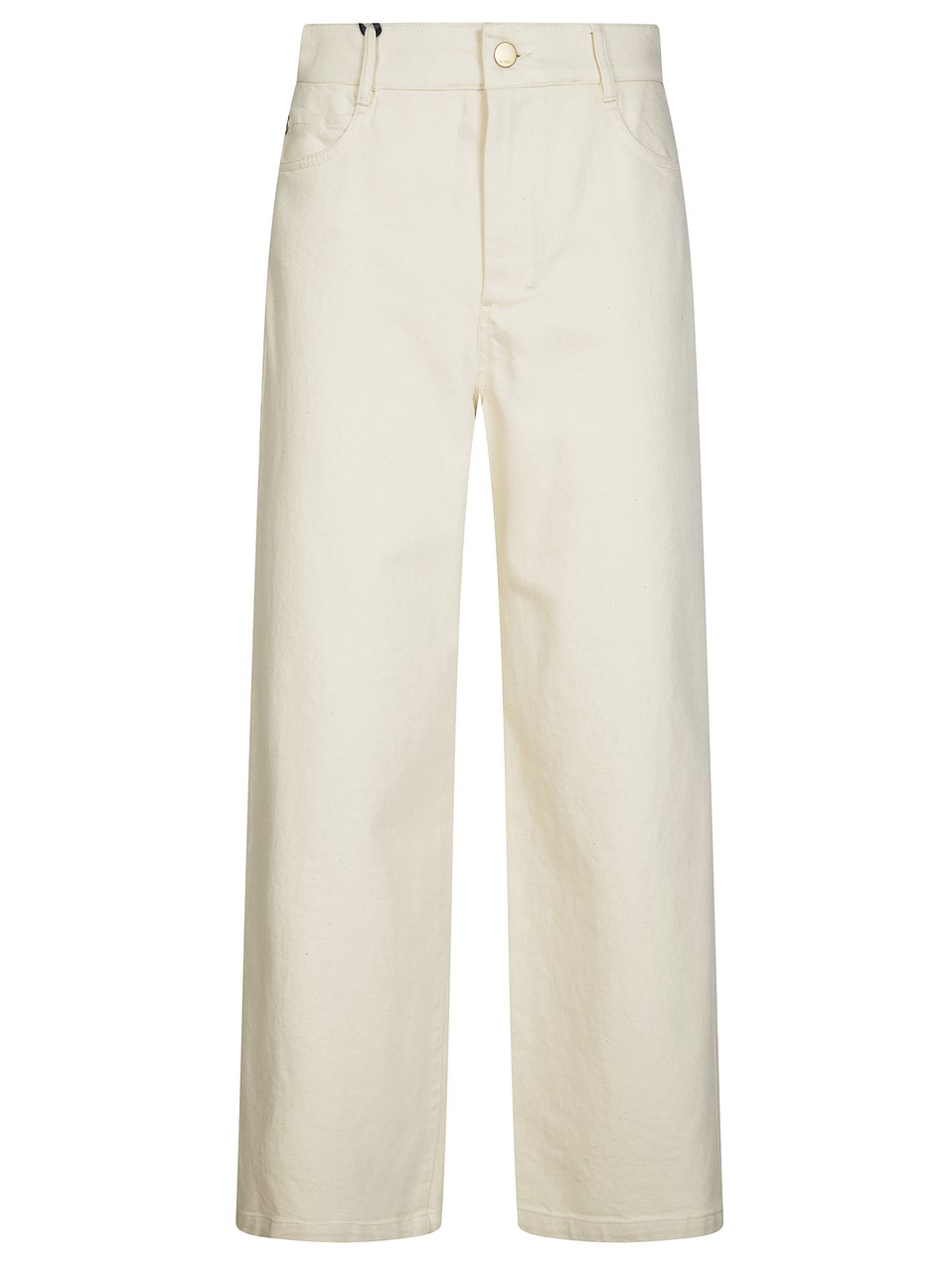 Max Mara Zarina Lightweight Wide-Leg Cropped Jeans Neutraal