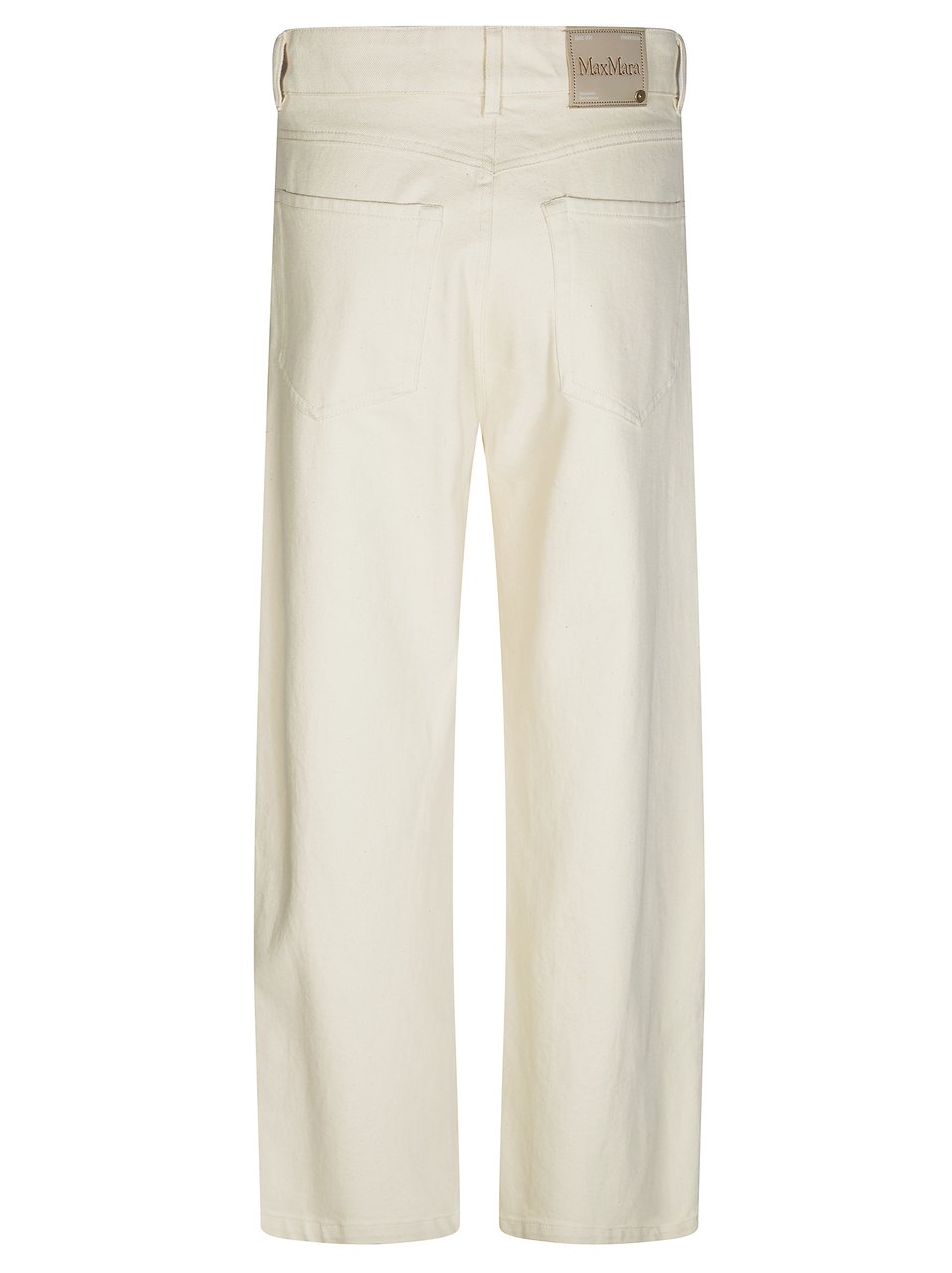 Max Mara Zarina Lightweight Wide-Leg Cropped Jeans Neutraal