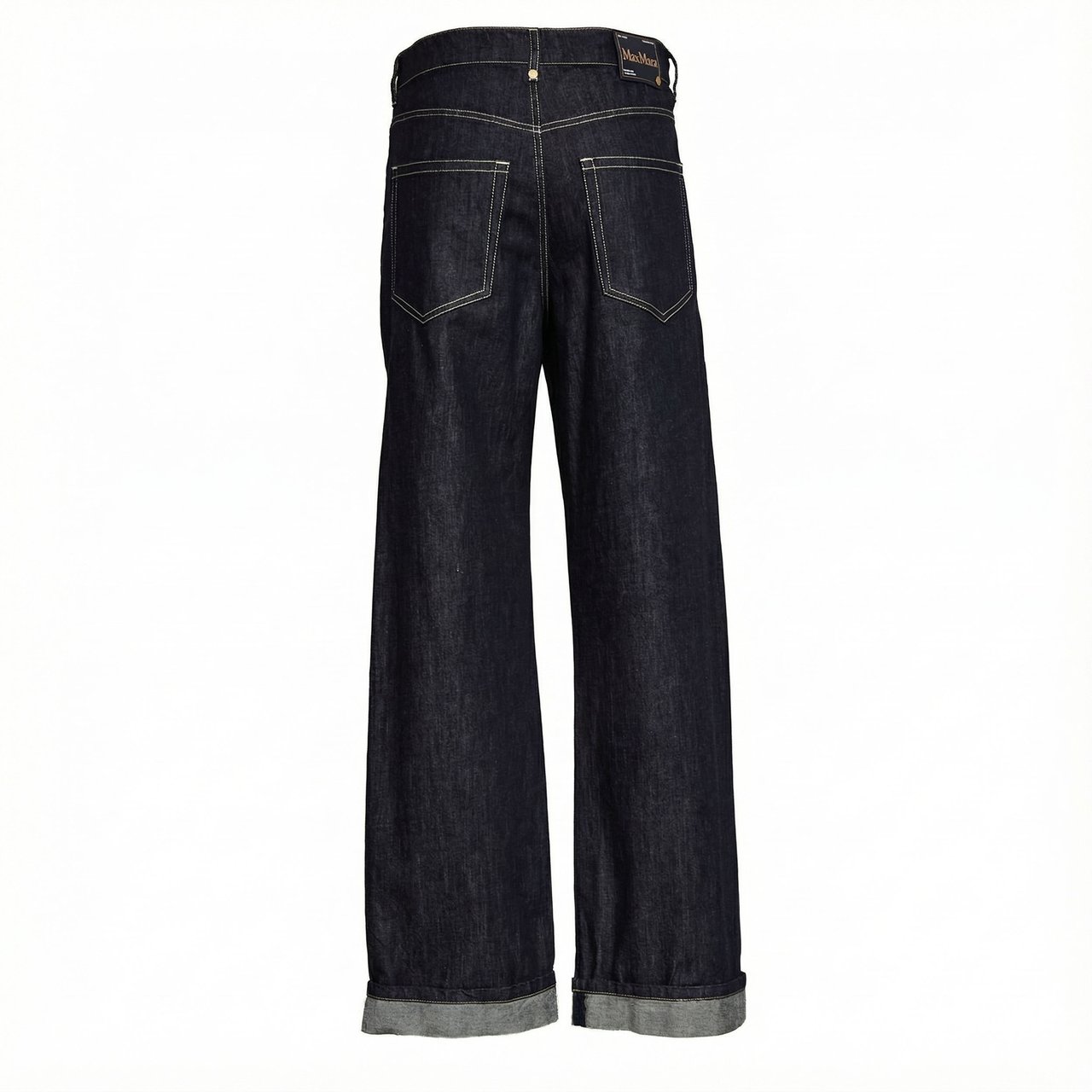 Max Mara Chiara High Waisted Wide Leg Jeans Zwart