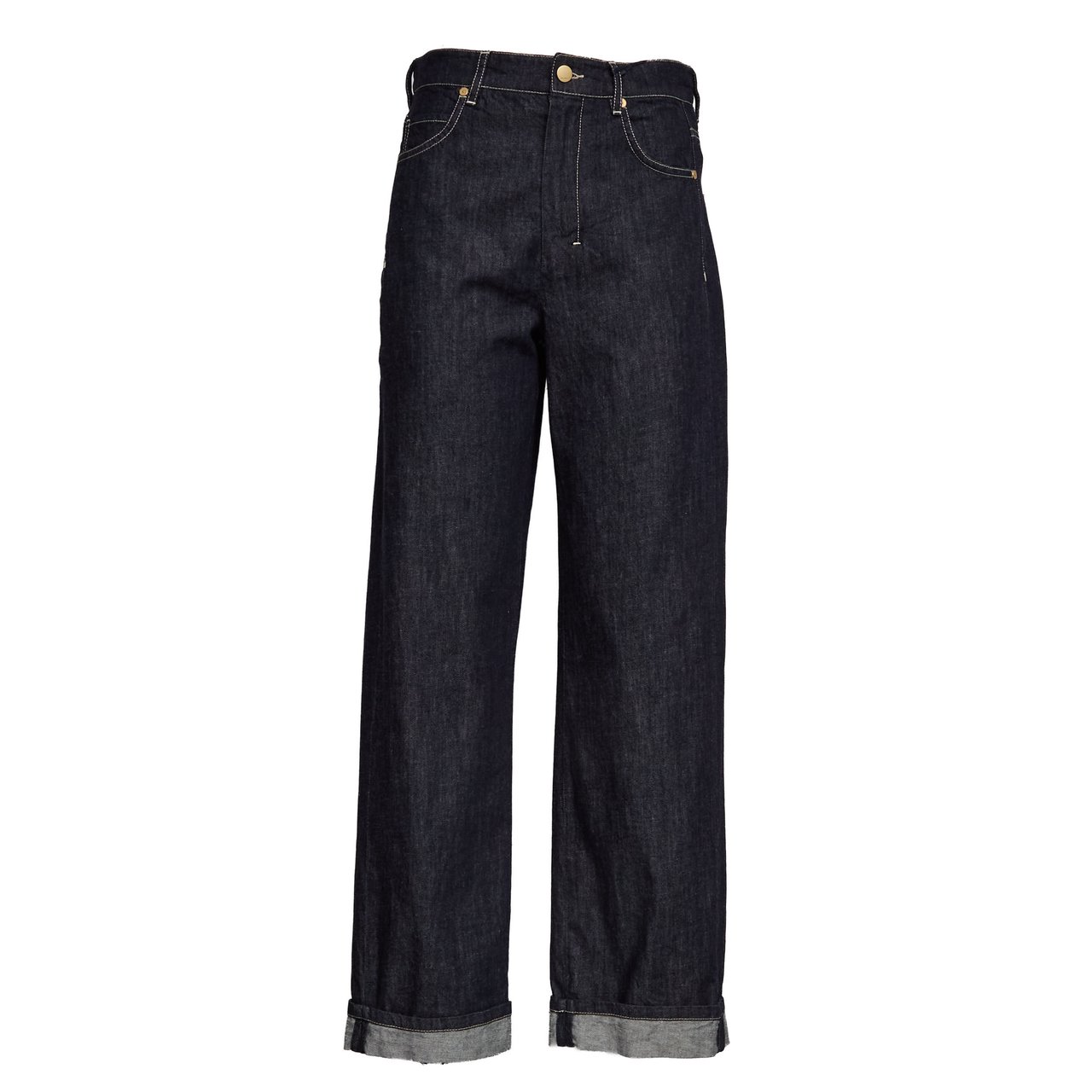 Max Mara Chiara High Waisted Wide Leg Jeans Zwart