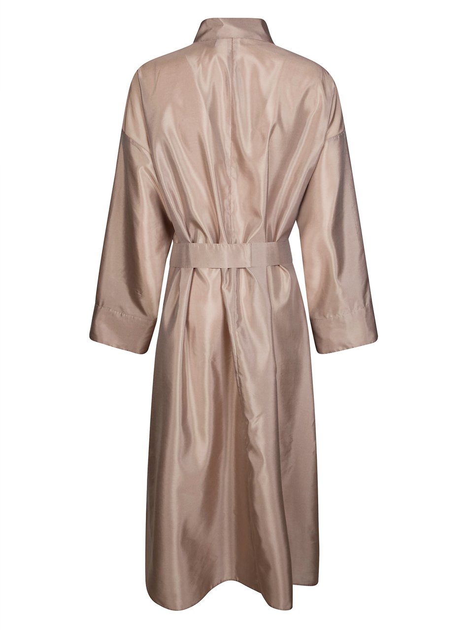 Max Mara Smmanna Shiny Belted Shirt Dress Roze