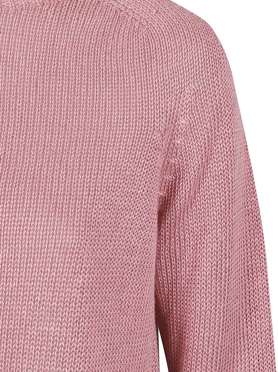 Max Mara Relaxed Fit Knit Top in Breathable Linen Roze