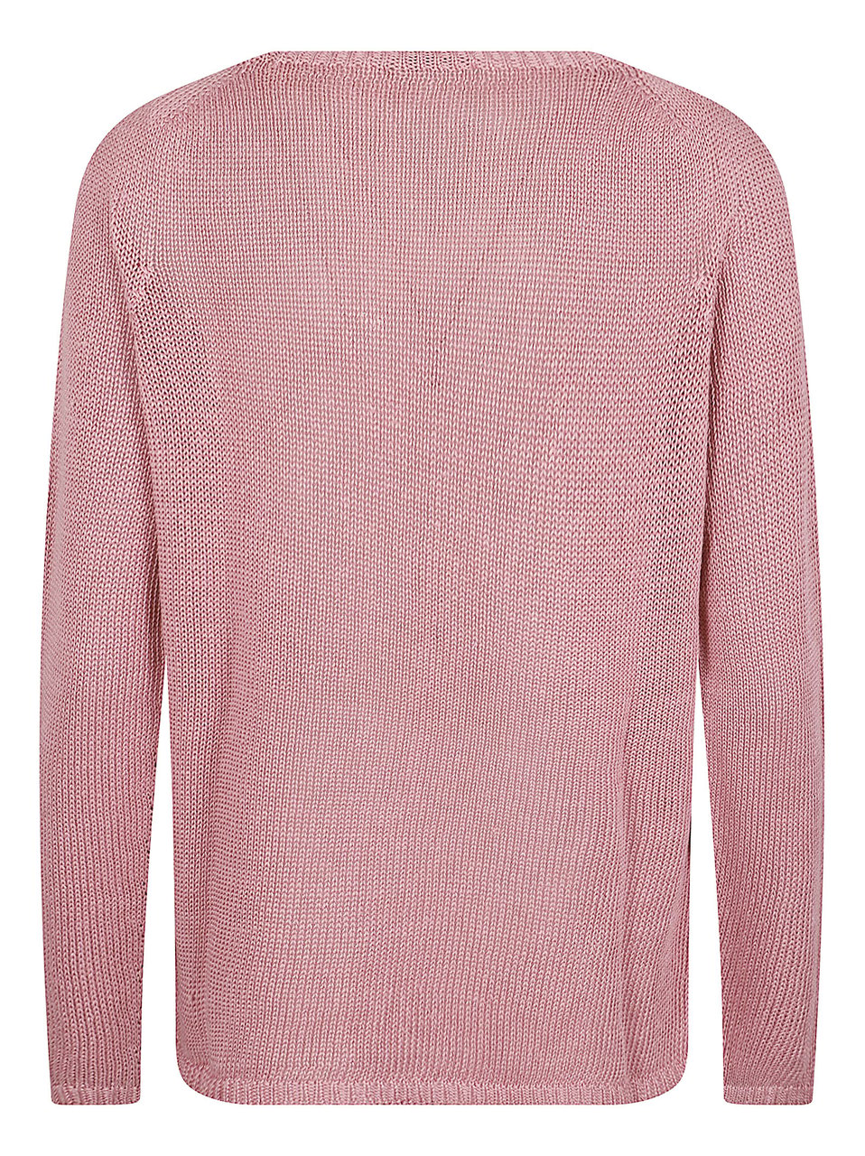 Max Mara Relaxed Fit Knit Top in Breathable Linen Roze
