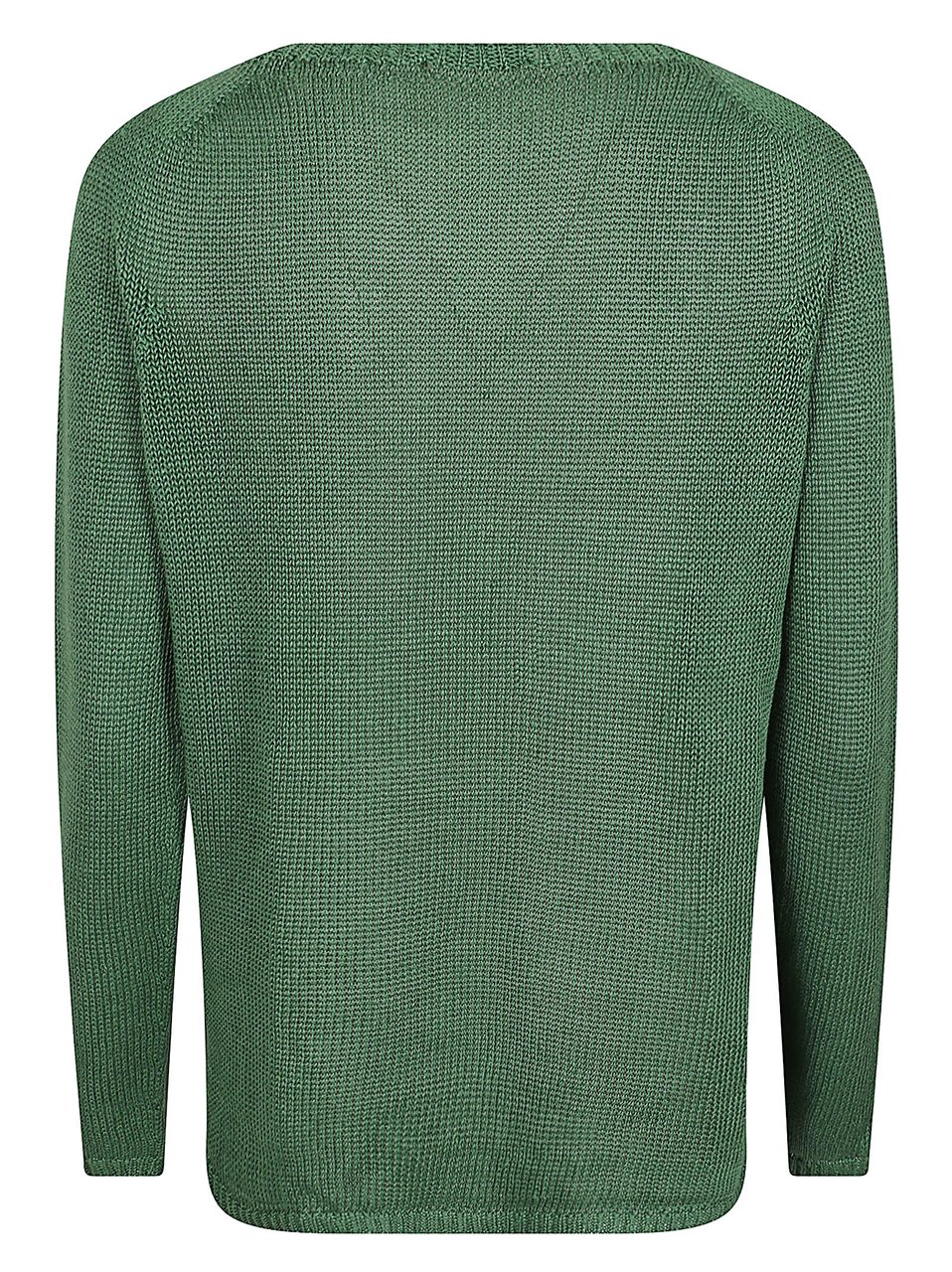 Max Mara Boxy Long-Sleeved Top in Textured Knit Fabric Grijs