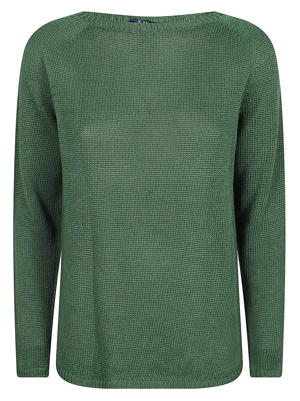 Max Mara Boxy Long-Sleeved Top in Textured Knit Fabric Grijs
