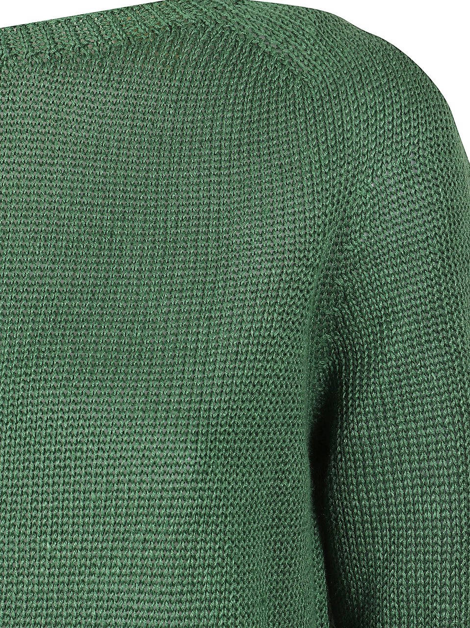 Max Mara Boxy Long-Sleeved Top in Textured Knit Fabric Grijs