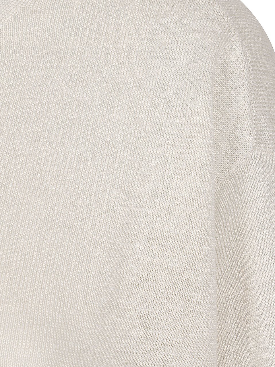 Max Mara Relaxed Fit Long-Sleeved Linen Top with Ribbed Cuffs Wit