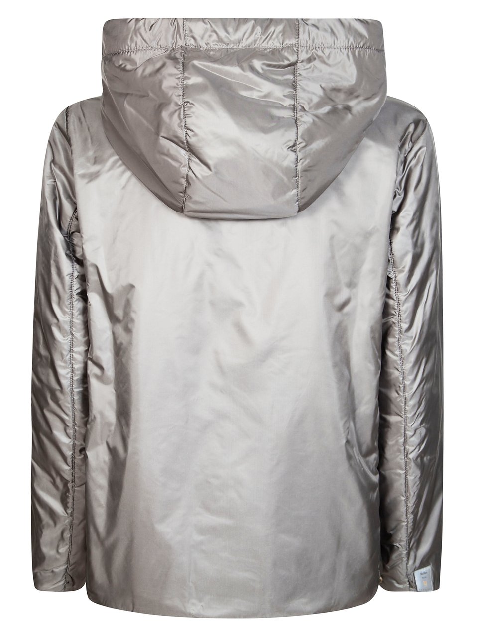 Max Mara Greenh Metallic Finish Boxy Padded Jacket Grijs